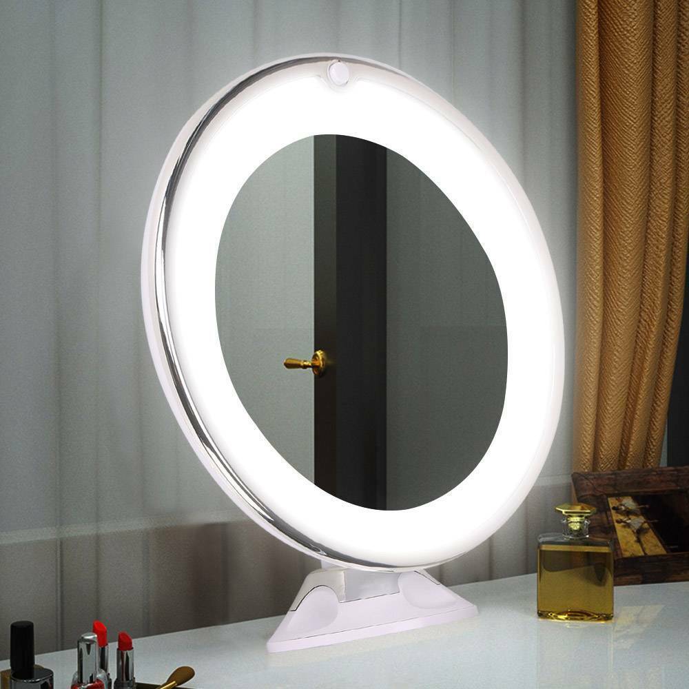 10x Vergrotende Make Up Spiegel met Licht en 360° Rotatie - Natuurlijke Verlichting voor Perfecte Make-Up Applicatie
