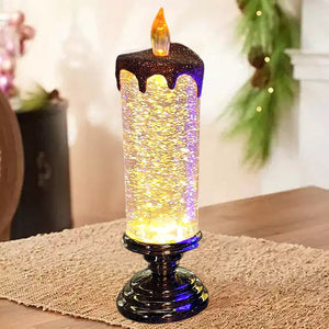 Magische Kerstverlichting – LED Glitterlamp met Water & Dwarrelende Glitter, Kerstdecoratie in Blauw, Goud, Rood of Zilver – TwinkleFlame Goud