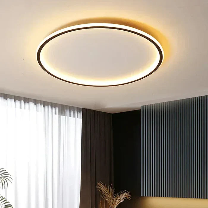 Scandinavische Ronde Plafondlamp – LED Plafonnière, Dimbaar met Afstandsbediening Optioneel, Ø20 tot Ø50 cm – AuroraSphere Traploos Dimmen (met afstandsbediening)