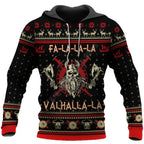 Viking Kersttrui Heren – Foute Kersttrui met YuleTattoo Odin-print, als Trui, Hoodie of Vest, XS–6XL – Hommes Hoodie