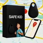 Kinder GPS-Tracker Waterdicht met Real-Time Locatie & SOS-Alarm | Klein, Licht, Draagtasje en Beveiligingsfuncties Zwart
