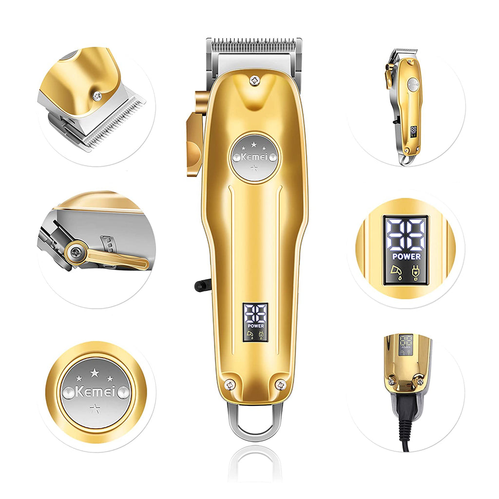 3-in-1 Professionele Haartrimmer Set - Draadloze Trimmer, T-Blade Outliner en Foil Scheerapparaat voor Mannen