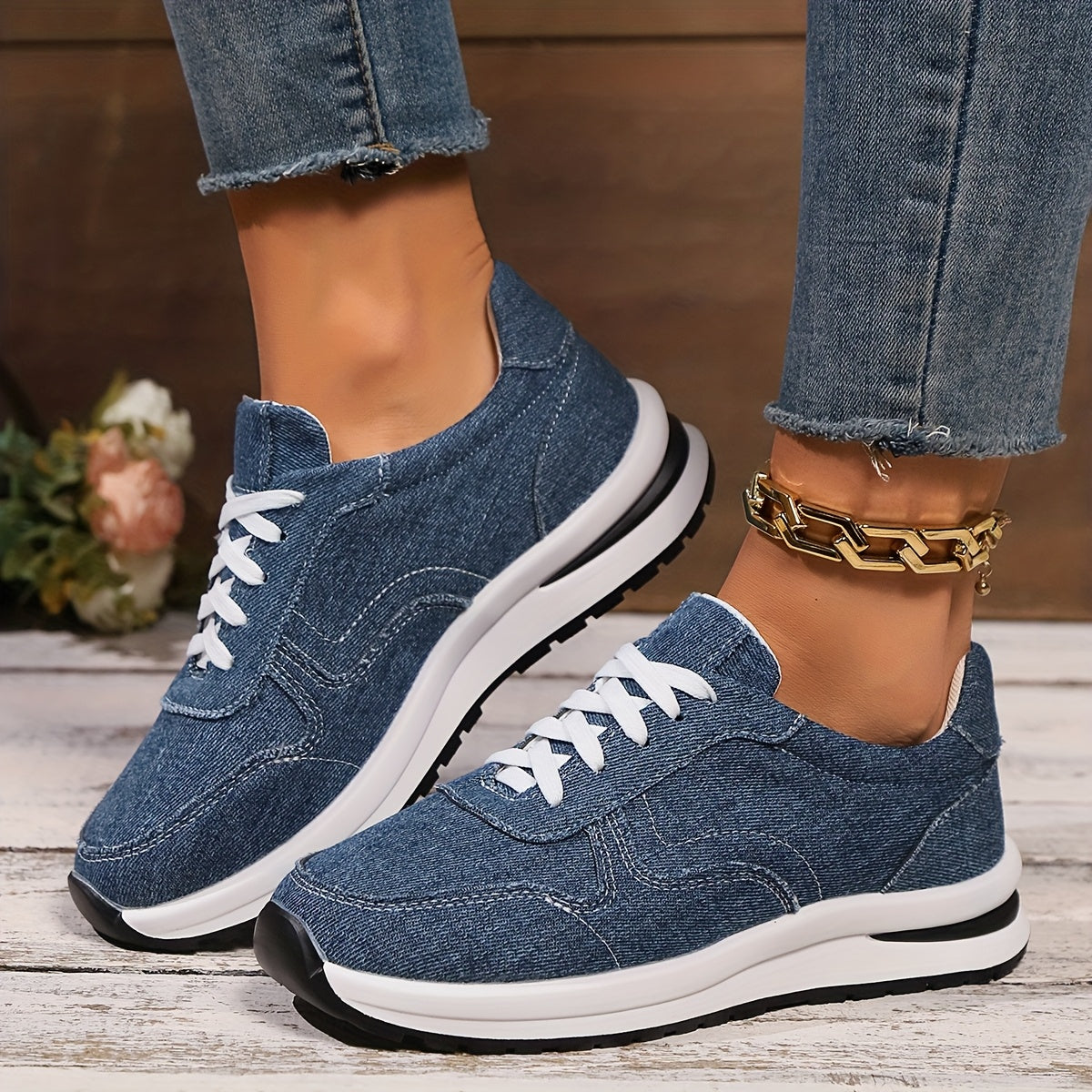 Damaris | Comfortabele Dames Sneakers met Veterdesign - Lichtgewicht Casual Schoenen met Zachte Zool en Demping