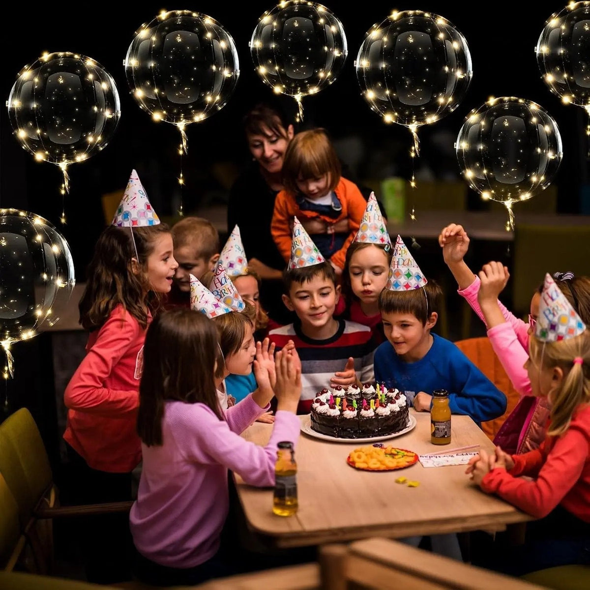 LED Ballonnen Transparant Warm Wit 45cm Set van 10 Stuks met 3m Lichtdraad, Herbruikbaar en Latexvrij, voor Verjaardag, Bruiloft en Feestdecoratie, Batterij
