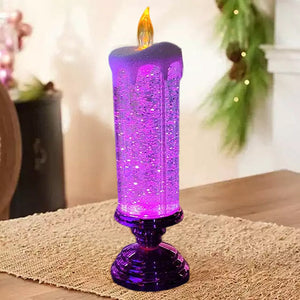 Magische Kerstverlichting – LED Glitterlamp met Water & Dwarrelende Glitter, Kerstdecoratie in Blauw, Goud, Rood of Zilver – TwinkleFlame
