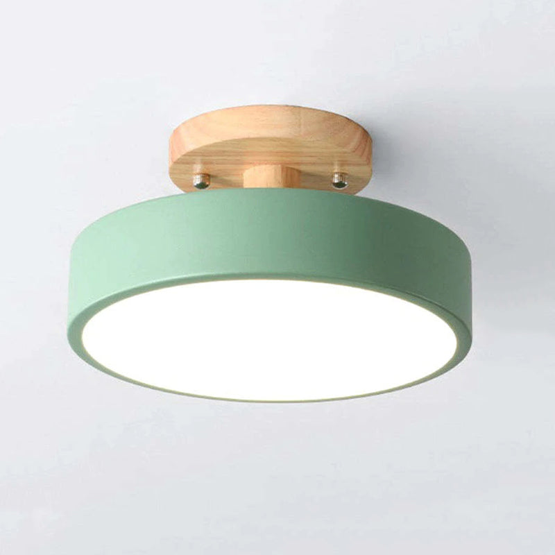 Moderne LED Plafondlamp – Plafonnière van Hout & Acryl voor Slaapkamer, Eetkamer & Woonkamer, 5 Kleuren – LunaLux