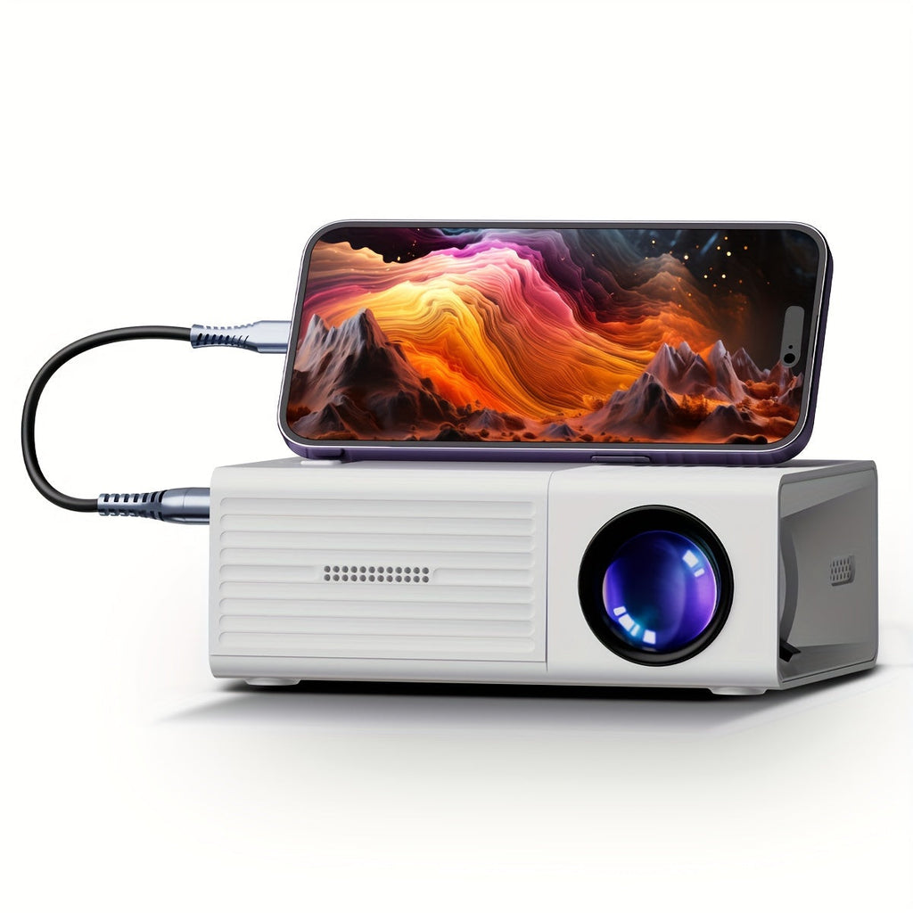 Ultra-Heldere Mini Projector Draagbaar – LED Beamer tot 100 Inch met HDMI, USB & Afstandsbediening – voor Thuisbioscoop & Op Reis