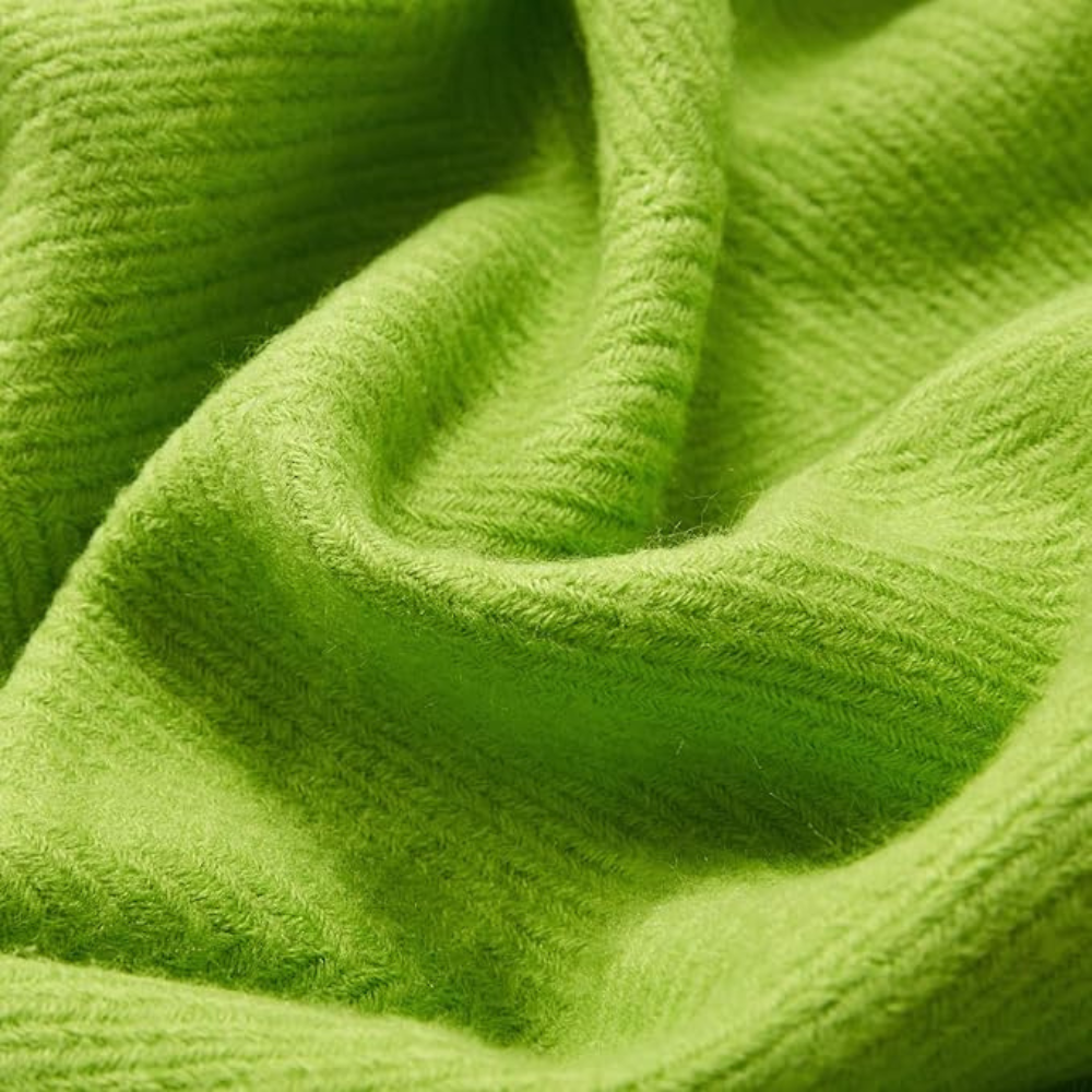 Grof Gebreide Plaid met Franjes – Zachte Acryl Chunky Knit Deken voor Bank & Bed, 12 Kleuren, 2 Maten