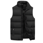 Figueral | Gevoerde Heren Bodywarmer Puffer Vest met Gestikte Look - Mouwloos Gewatteerd Wintervest met Ritssluiting & Opstaande Kraag voor Laagjes