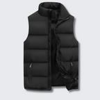 Figueral | Gevoerde Heren Bodywarmer Puffer Vest met Gestikte Look - Mouwloos Gewatteerd Wintervest met Ritssluiting & Opstaande Kraag voor Laagjes