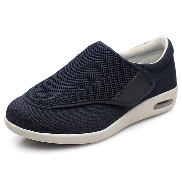Brede Diabetische Schoenen voor Gezwollen Voeten – Comfortabel & Ademend Blauw