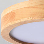 Moderne LED Plafondlamp – Plafonnière van Hout & Acryl voor Slaapkamer, Eetkamer & Woonkamer, 5 Kleuren – LunaLux