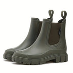 Flōre | Waterdichte Chelsea Boots voor Dames - Korte Slip-On Enkellaarsjes met Elastische Inzet, Antislip Zool & Comfortabel Voetbed Groen