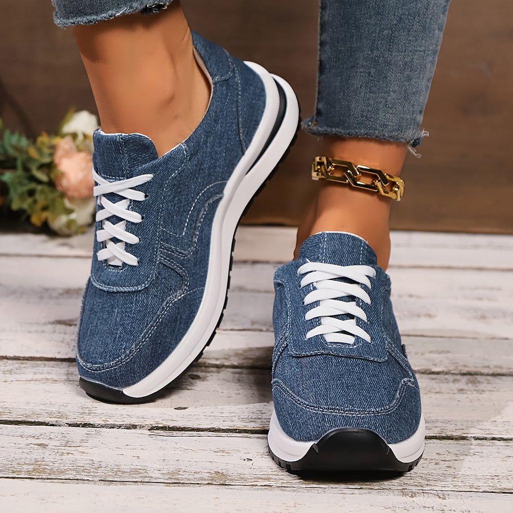 Damaris | Comfortabele Dames Sneakers met Veterdesign - Lichtgewicht Casual Schoenen met Zachte Zool en Demping