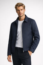 Admire | Tussenjas Heren Slim Fit Rits Klassieke Kraag Smart Casual zomer
