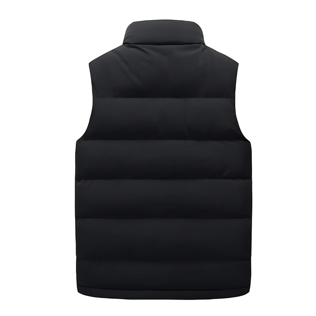 Figueral | Gevoerde Heren Bodywarmer Puffer Vest met Gestikte Look - Mouwloos Gewatteerd Wintervest met Ritssluiting & Opstaande Kraag voor Laagjes
