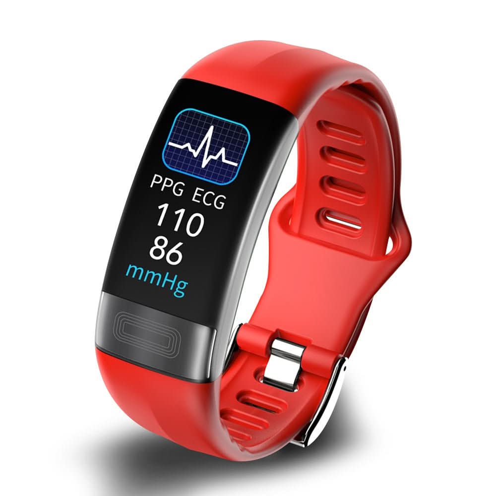 Smart Fitness Armband met Hartslagmeter – Activity Tracker met Oproep- & Berichtmeldingen, IP67, 10 Dagen Stand-by, 3 Kleuren Rood
