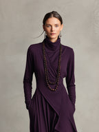 Ava | Dames Lange Jurk - Boheemse Katoenstretch met Lange Mouwen