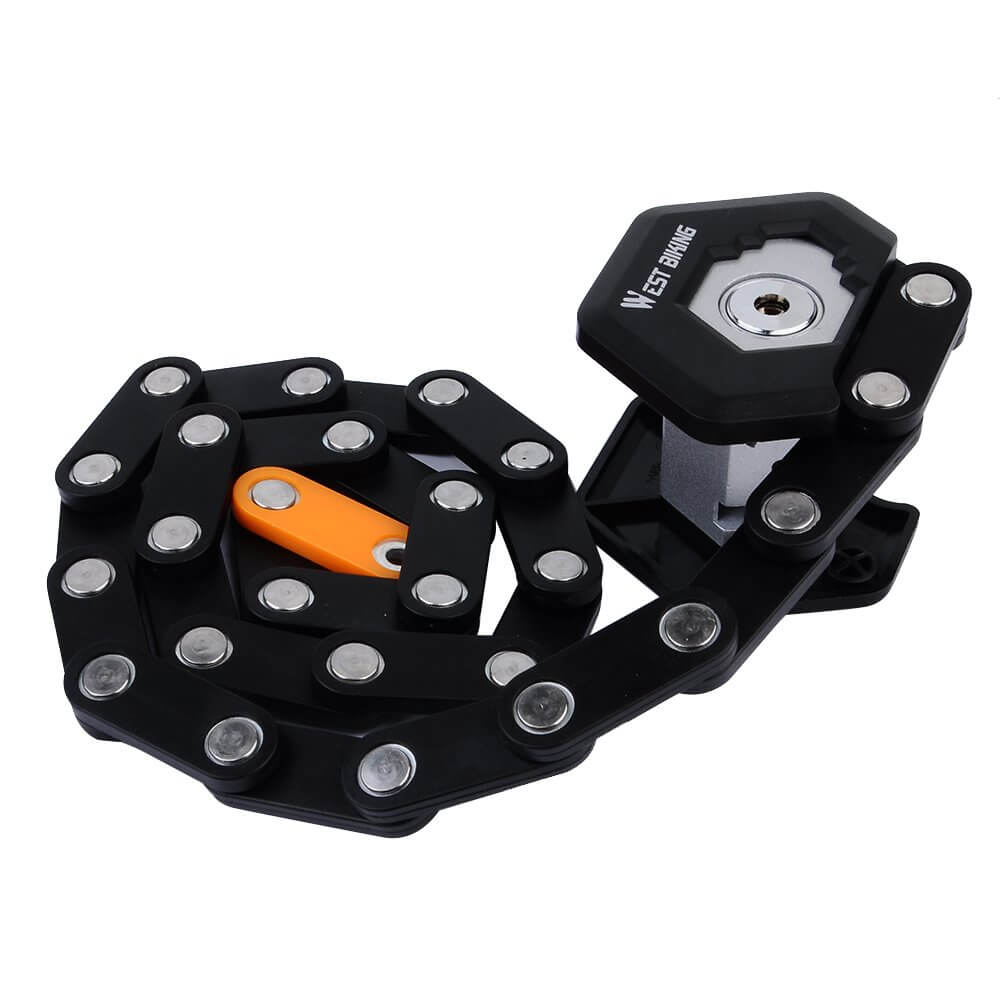 Vouwslot Fiets – Stevig Metalen Fietsslot 78 cm met Houder, voor Fiets, E-bike, Scooter & Motor, 1 of 2 Stuks