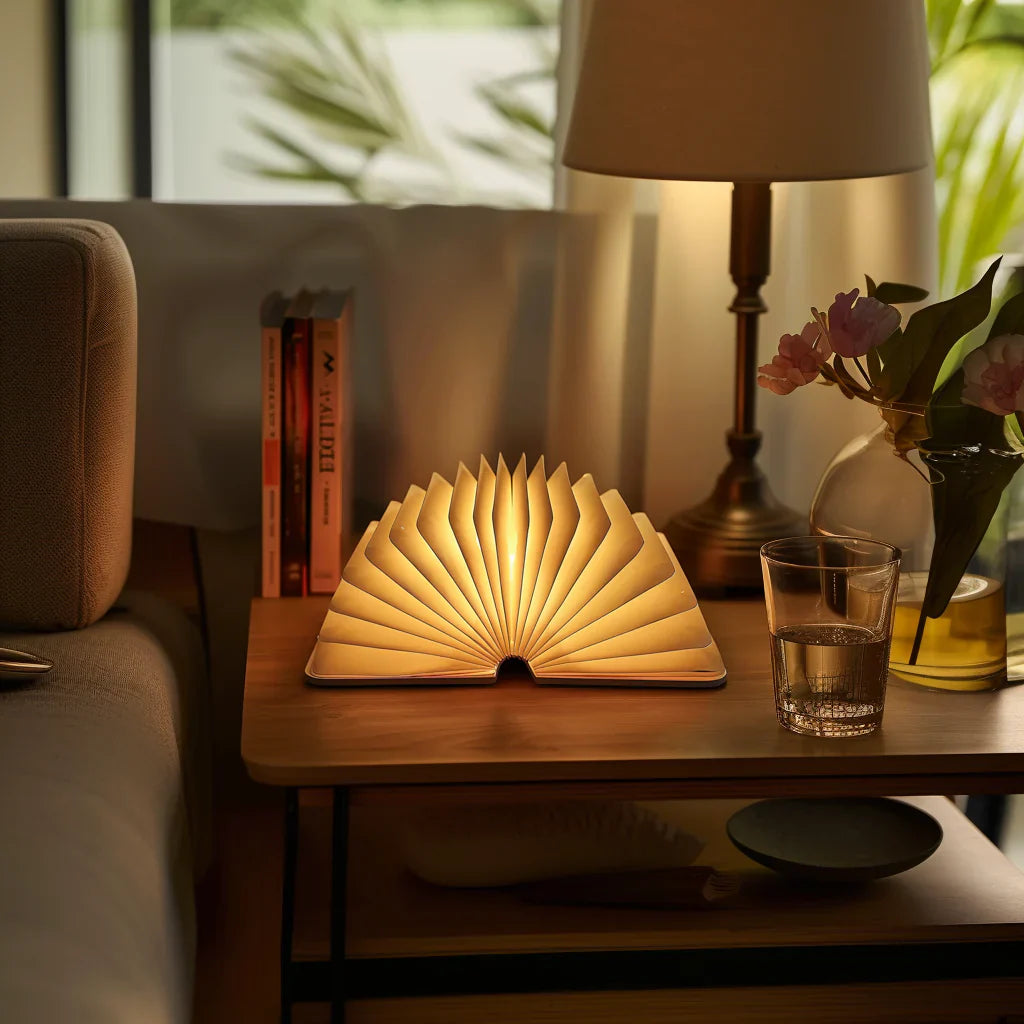 Betoverende Boekenlamp met Uniek Open Boek Ontwerp – Zachte LED Verlichting voor Cozy Sfeer