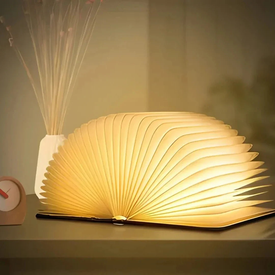 Betoverende Boekenlamp met Uniek Open Boek Ontwerp – Zachte LED Verlichting voor Cozy Sfeer