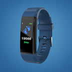 Veiligheidshorloge voor Senioren met Valdetectie GPS Tracker Gezondheidsmeter Hartslagmeting Noodknop Blauw