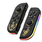 Bluetooth-joystick voor Nintendo Switch, unieke kleuren, draadloze LED-handgreep Zwart