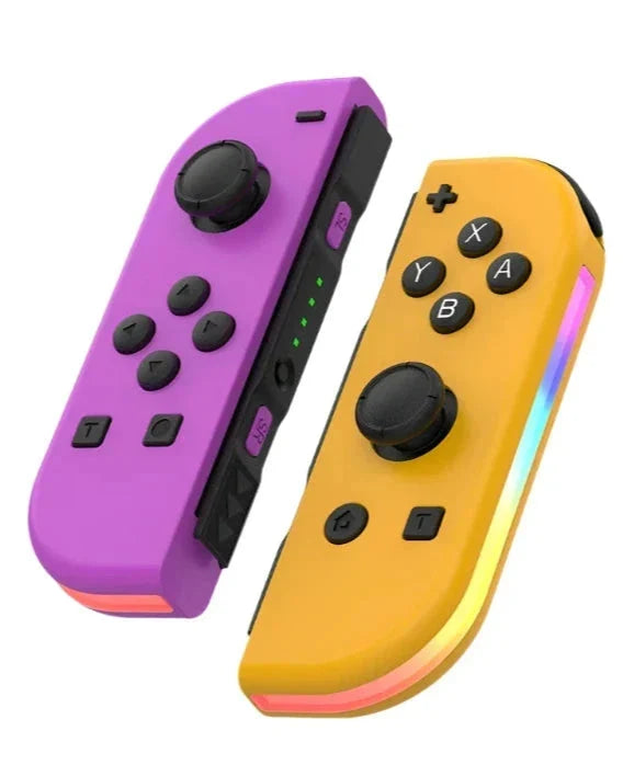 Bluetooth-joystick voor Nintendo Switch, unieke kleuren, draadloze LED-handgreep Roze Oranje