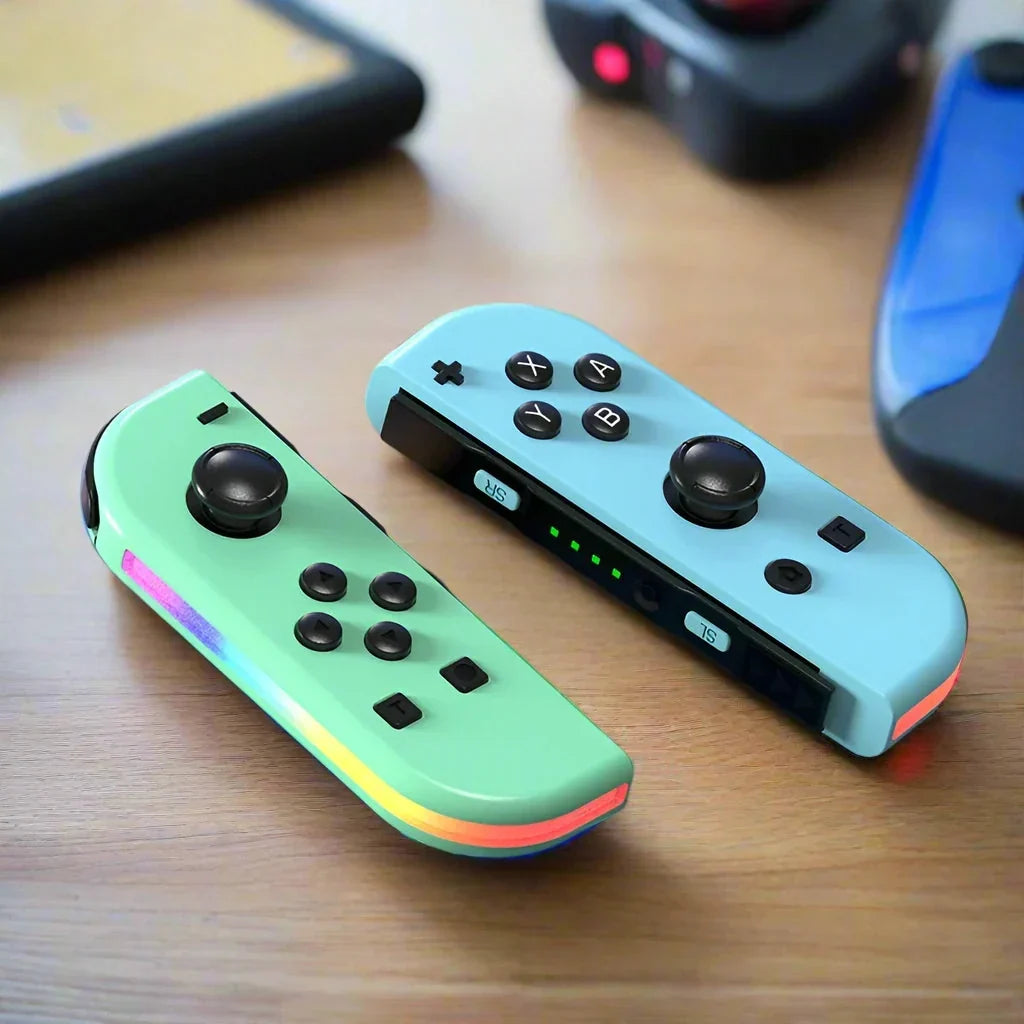 Bluetooth-joystick voor Nintendo Switch, unieke kleuren, draadloze LED-handgreep