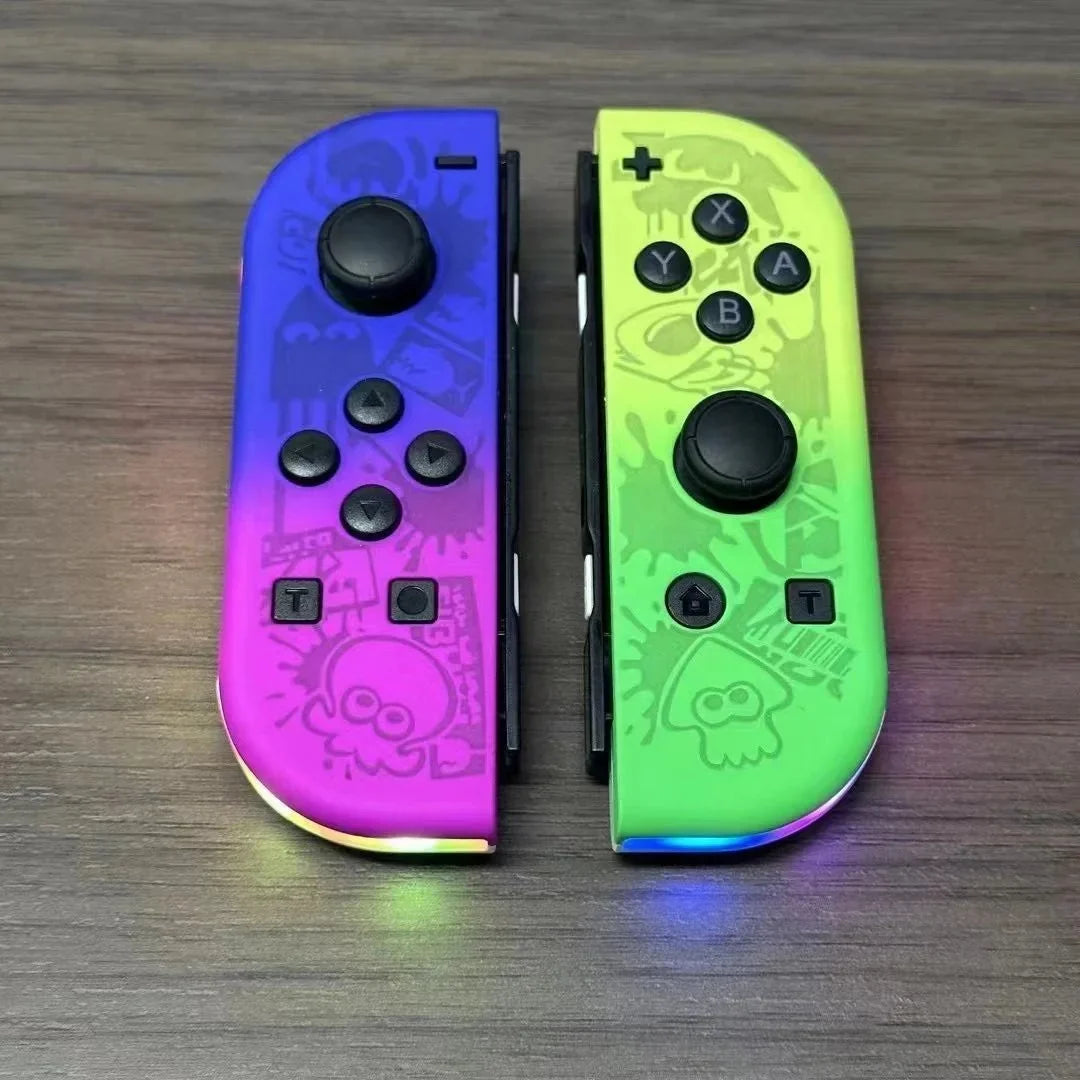 Bluetooth-joystick voor Nintendo Switch, unieke kleuren, draadloze LED-handgreep