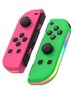 Bluetooth-joystick voor Nintendo Switch, unieke kleuren, draadloze LED-handgreep Groen Rood
