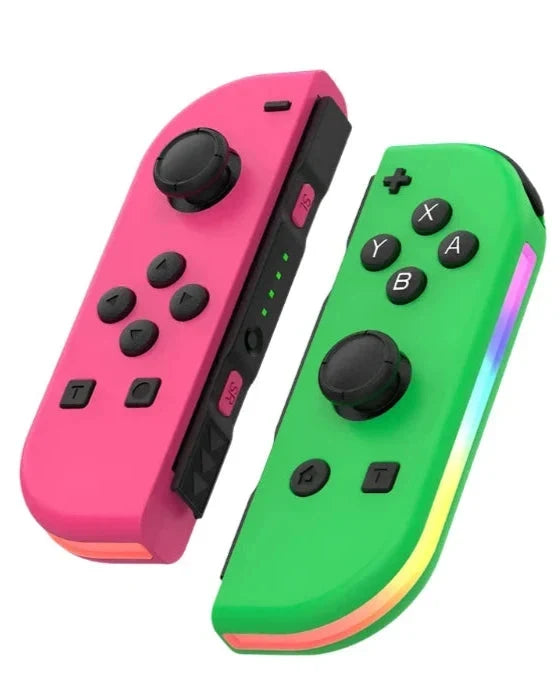 Bluetooth-joystick voor Nintendo Switch, unieke kleuren, draadloze LED-handgreep Groen Rood