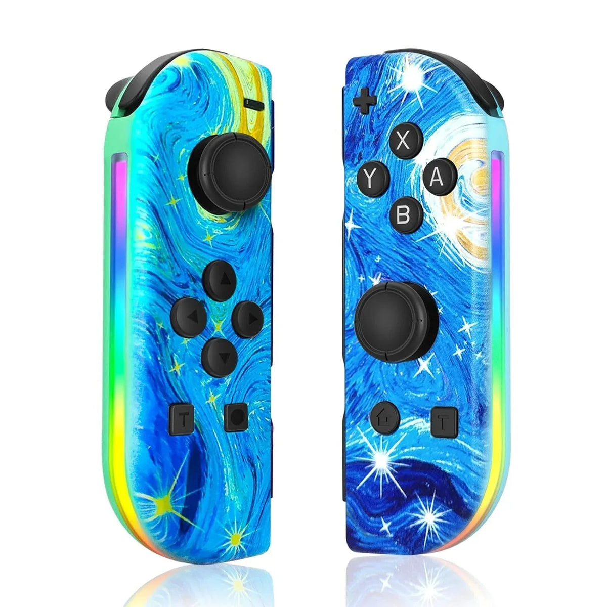 Bluetooth-joystick voor Nintendo Switch, unieke kleuren, draadloze LED-handgreep Van Gogh-editie