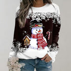 Warme Kersttrui voor Dames – Zachte Wintertrui met Kerstmotief, 8 Kleuren, M–3XL – Zahara Donkerbruin