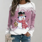 Warme Kersttrui voor Dames – Zachte Wintertrui met Kerstmotief, 8 Kleuren, M–3XL – Zahara Roze