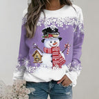 Kersttrui Dames - Warme Gebreide Foute Kerstsweater Dames Paars