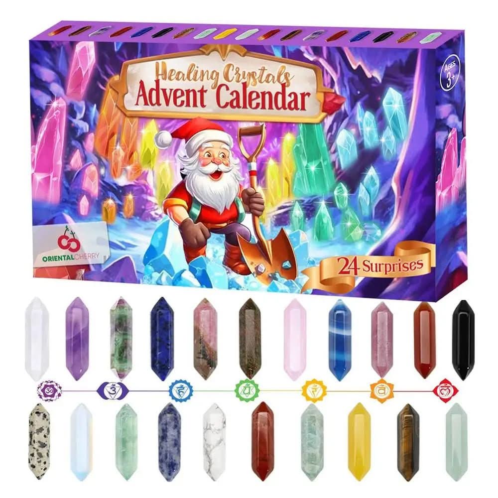 Kristallen Adventskalender – 24 Kristallen & Stenen, Aftellen naar Kerst, Cadeau voor Verzamelaars & Kinderen Standaard