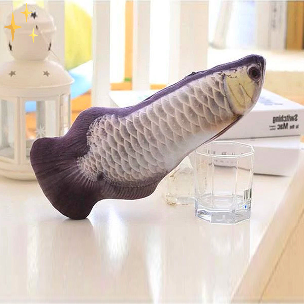 Bewegende Vis Kattenspeeltje – 4 Stuks Interactief Flapperende Vissen met Bewegingssensor, USB Oplaadbaar