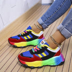 Inspire | Comfortabele Dames Sneakers met Vetersluiting - Veterschoenen met Dempende Zool voor Wandelen
