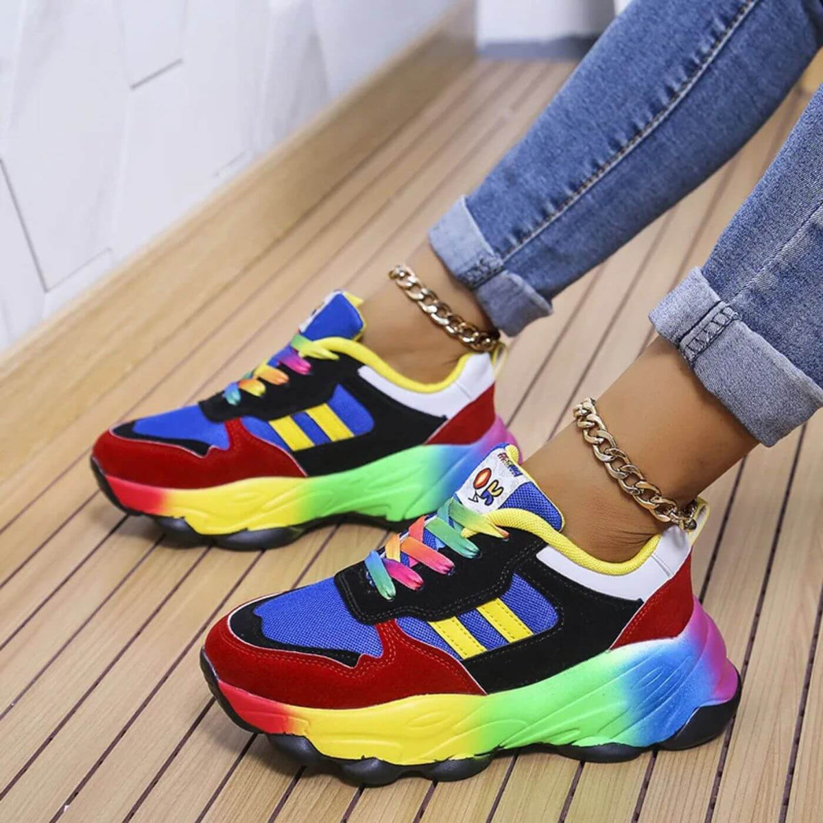 Inspire | Comfortabele Dames Sneakers met Vetersluiting - Veterschoenen met Dempende Zool voor Wandelen