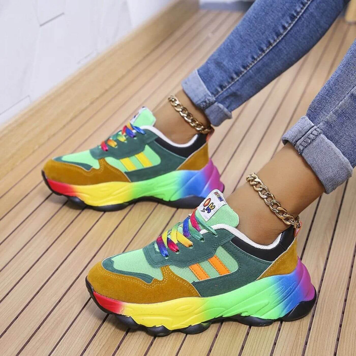 Inspire | Comfortabele Dames Sneakers met Vetersluiting - Veterschoenen met Dempende Zool voor Wandelen