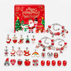 Bedelarmband Adventskalender – 2 Verzilverde Armbanden & 22 Bedels en Kralen, Sieraden Adventskalender voor Meisjes, 9 Ontwerpen