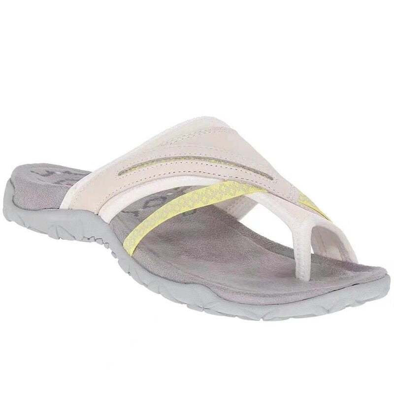 Cora | Dames Instapsandalen - Gedempte Zool, Casual Crème
