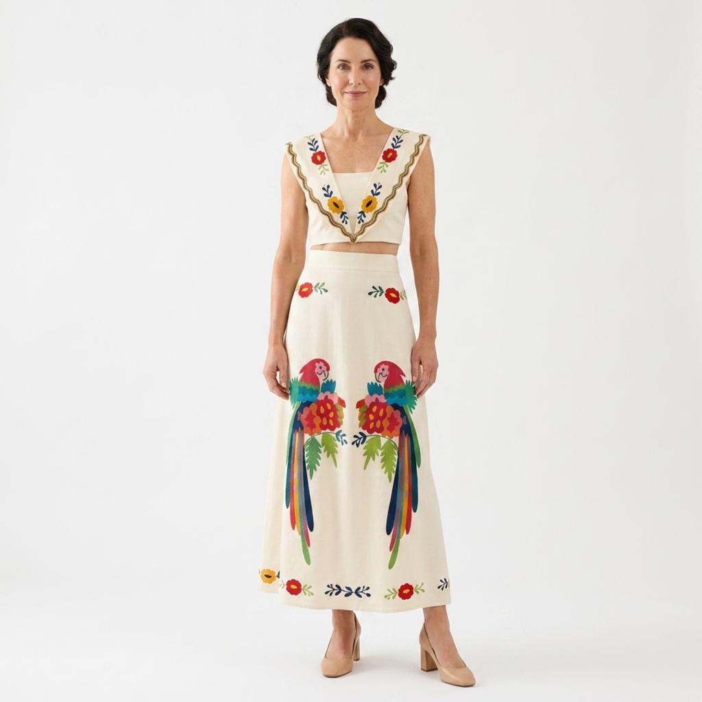 Sariyah | Co-ord Set Dames - Tropische Print - Crop Top Maxi