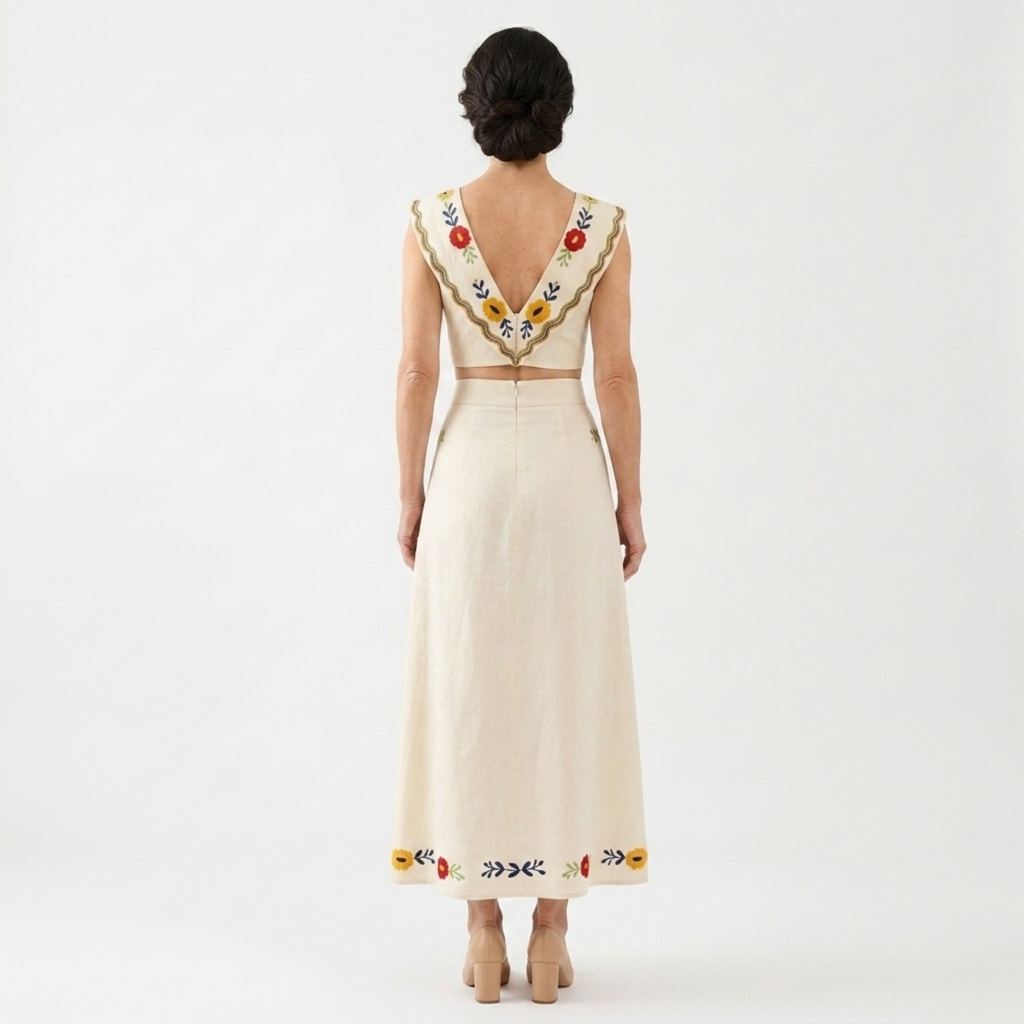 Sariyah | Co-ord Set Dames - Tropische Print - Crop Top Maxi
