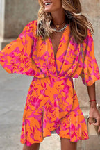 Daisy | Dames Mini-Jurk - Polyester, Casual Zomer Kleding Oranje