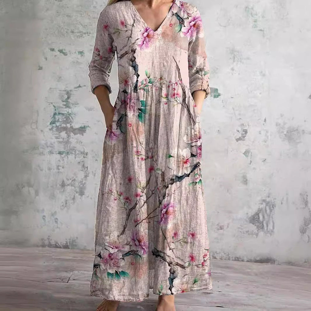 Daisy | Zomerjurk Dames - Bloemenprint, Lichtgewicht Casual Roze