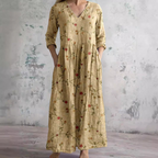 Daisy | Zomerjurk Dames - Bloemenprint, Lichtgewicht Casual Geel