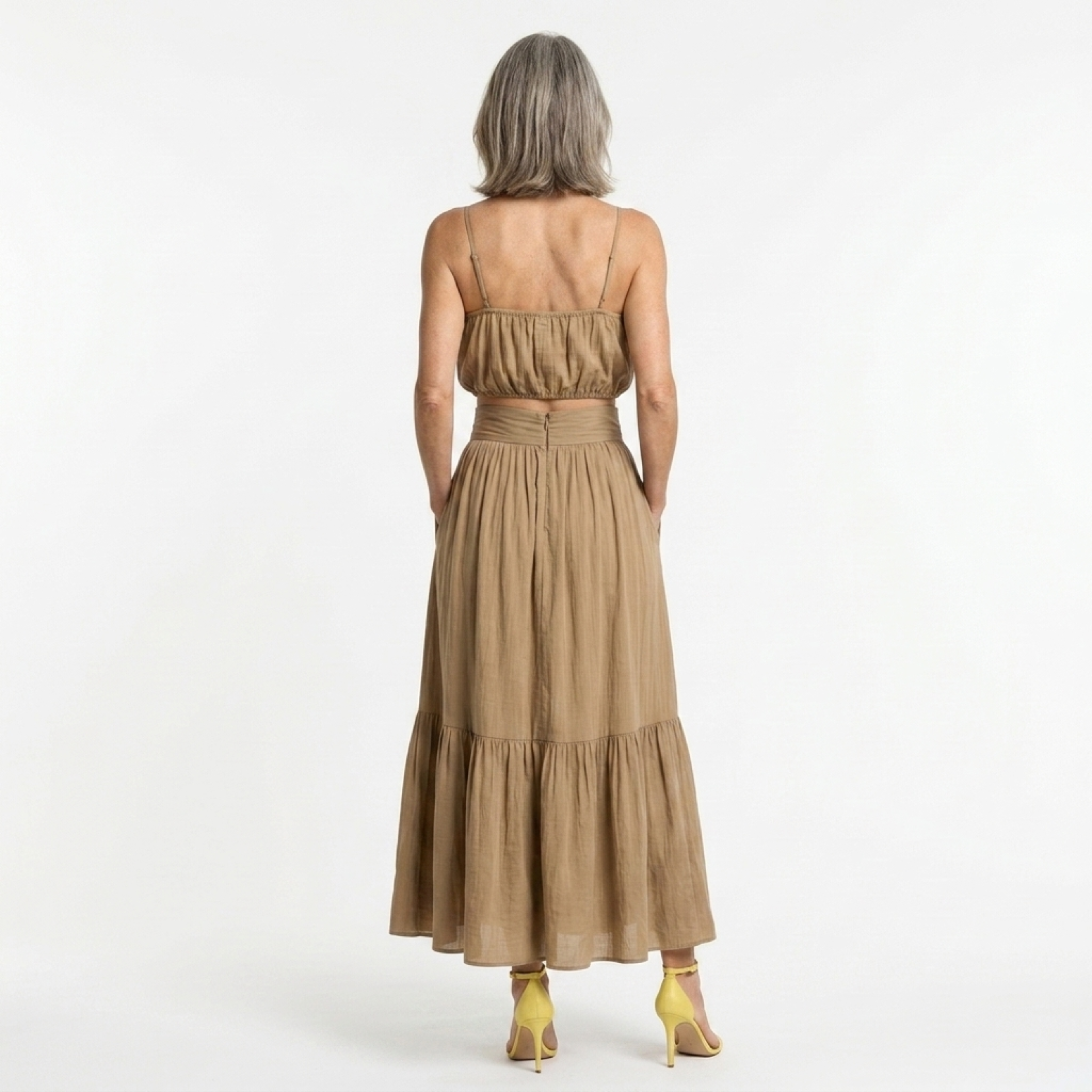 Novali | Co-ord Set Dames - Crop Top Maxi Rok