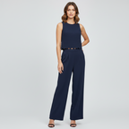 Thalassa | Co-ord Set Dames - Mouwloos Schelp Enkel Blauw